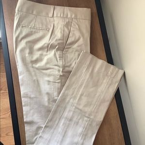 BR petite stretch light khaki pants/slacks.